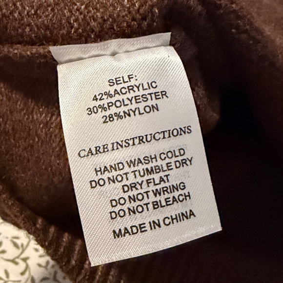 12th Tribe Teresa Mocha Cropped Cardigan Size MM - Picture 4 of 4